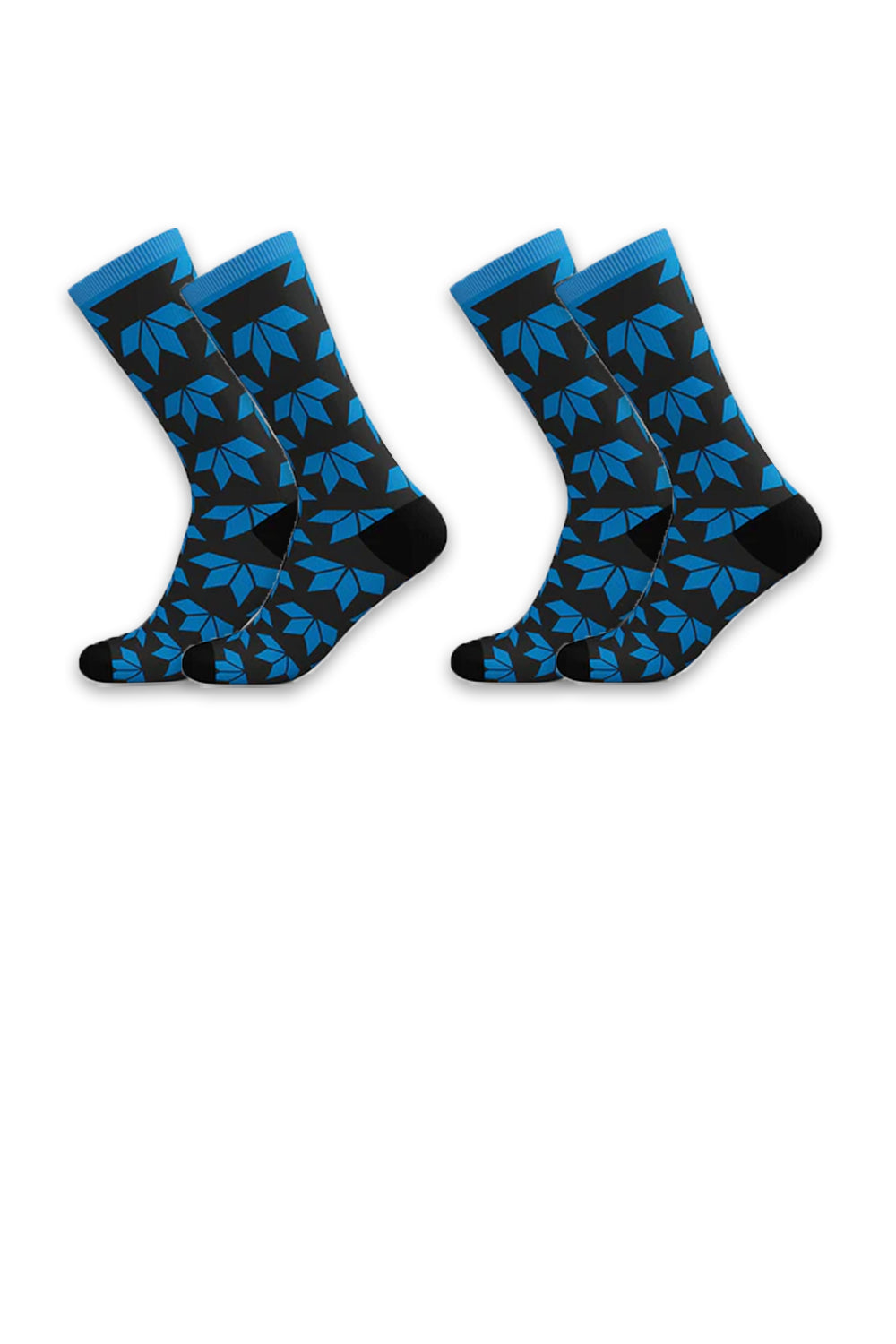 2-Pair Bundle - Athletic High Performance Sports Crew Socks